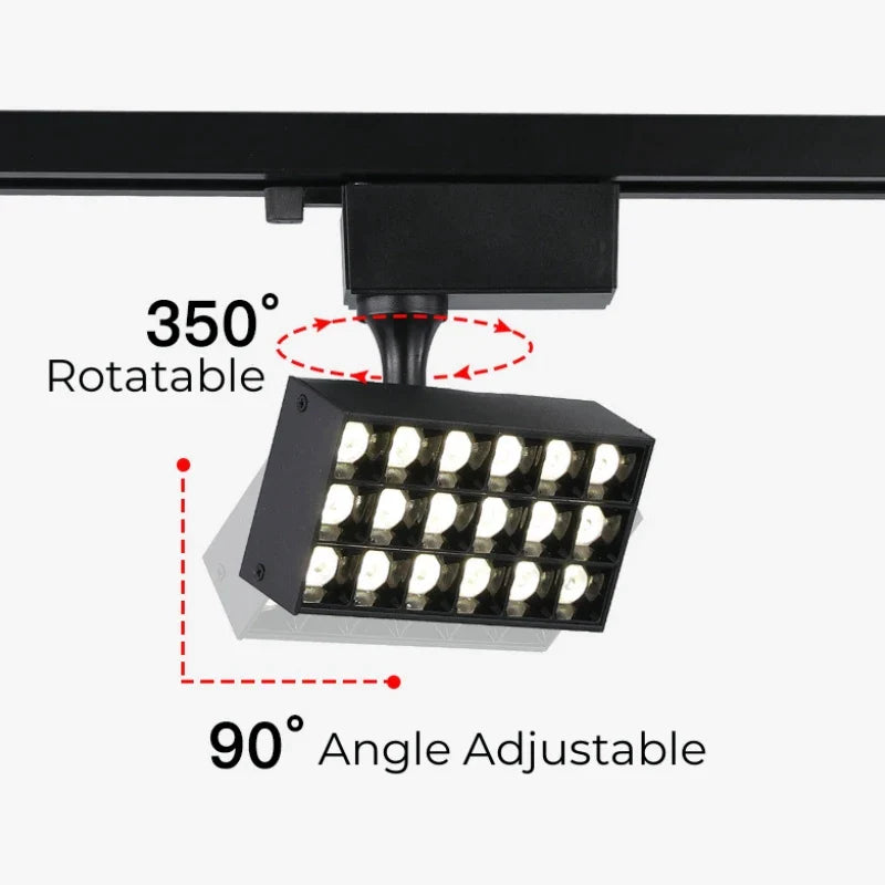 Afralia™ LED Grille Track Light: Super Bright Ceiling Rail Lamp for Clothing Store