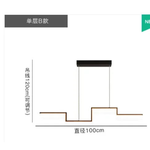 Afralia™ Nordic Black LED Chandelier Lighting for Living Dining Room Kitchen Office Island