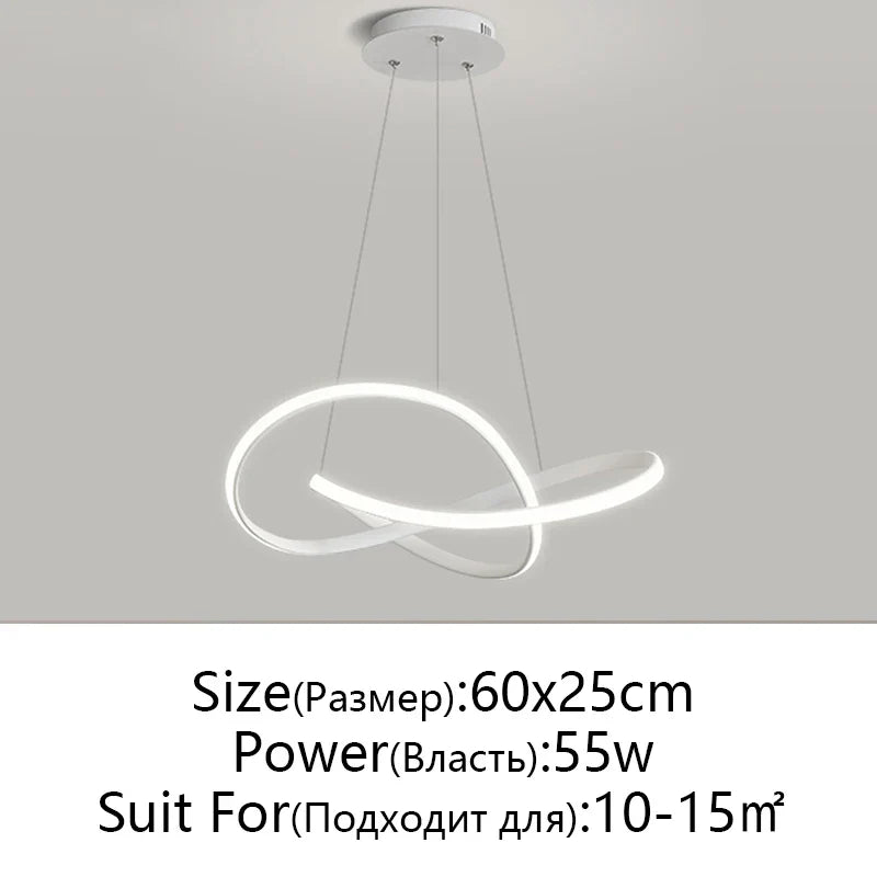 Afralia™ LED Chandelier Light: Modern Aluminum Acrylic Pendant for Dining Room & Restaurant
