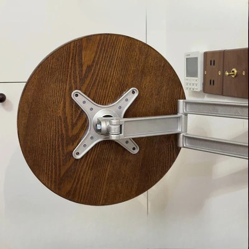 Afralia™ Wall Mounted Bedside Table with Rotating Bracket & Storage Rack