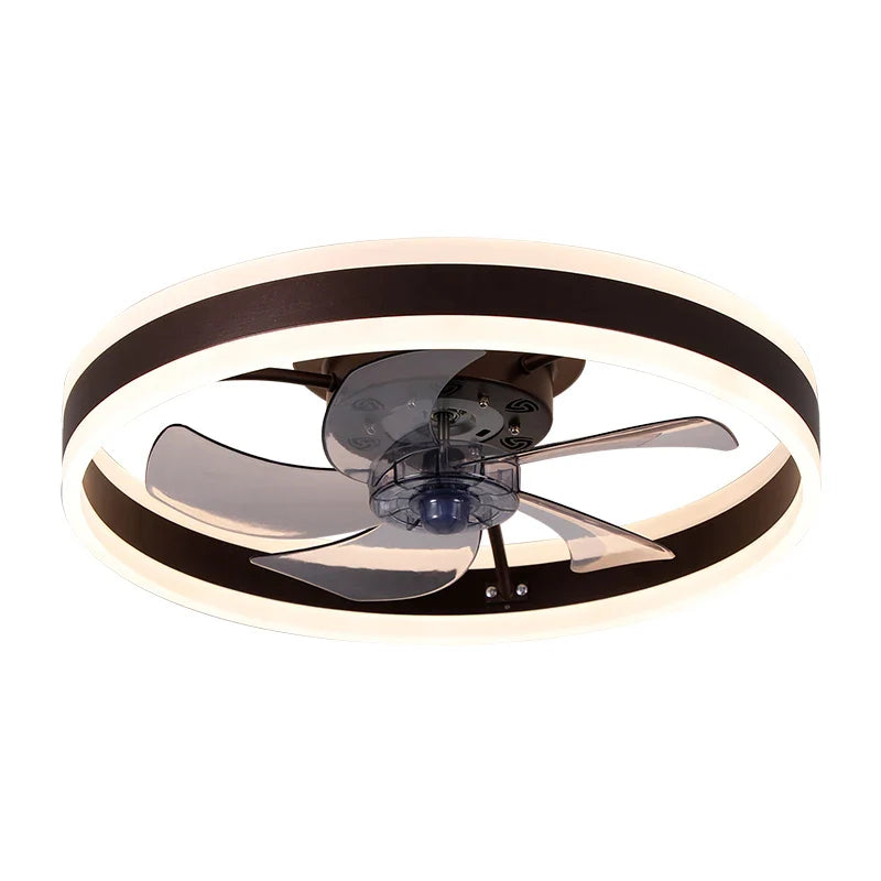 Afralia™ Modern LED Ceiling Fan Light with Remote Control Timer for Living Room