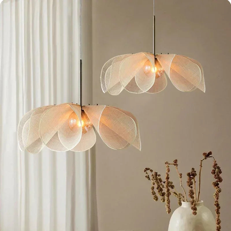 Afralia™ Flower Chandelier Pendant Light with E27 Bulb for Living Dining Room
