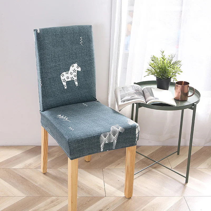 Afralia™ Stretch Print Chair Cover - Elastic Seat Slipcover