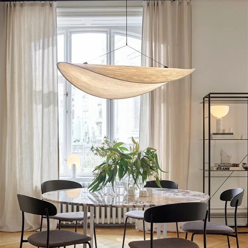 Afralia™ Modern Silk Pendant Lamp Chandelier for Home Decor & Lighting in Living Room Bedroom