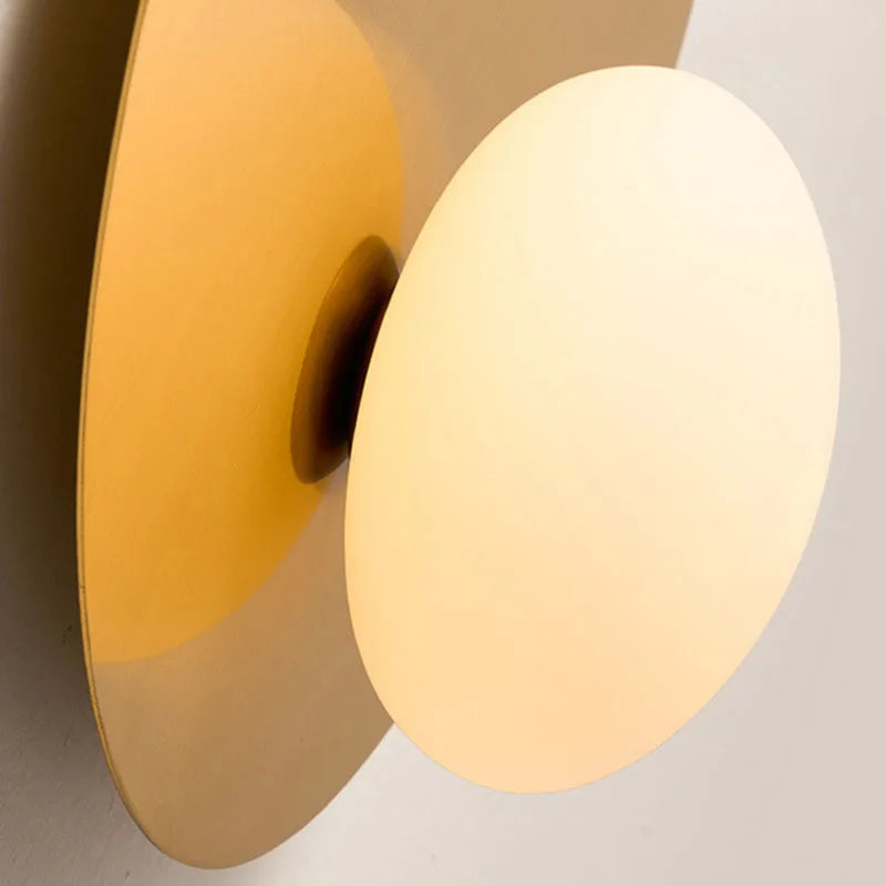 Afralia™ Modern Round Gold Black Metal Ceiling Light with White Glass for Bedroom Aisle Dining Room