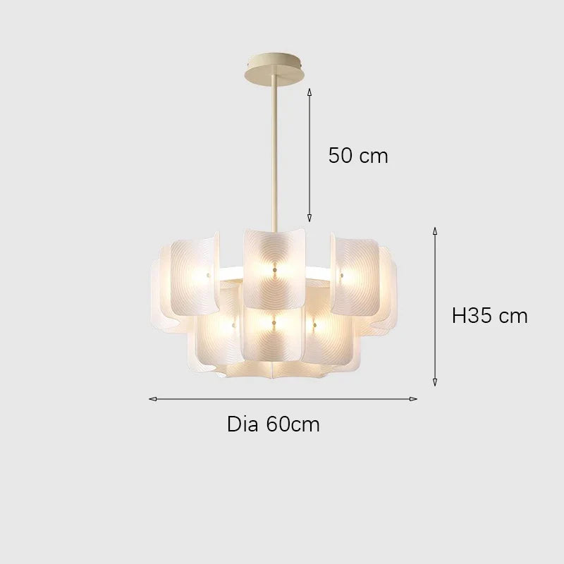 Afralia™ White Acrylic LED Pendant Light for Bedroom Dining Living Room