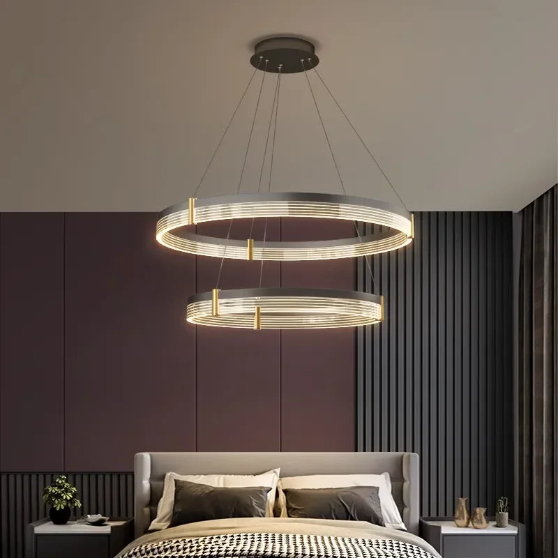 Afralia™ Luxury Ring Pendant Light for Modern Living Room, Bedroom, Dining Room décor