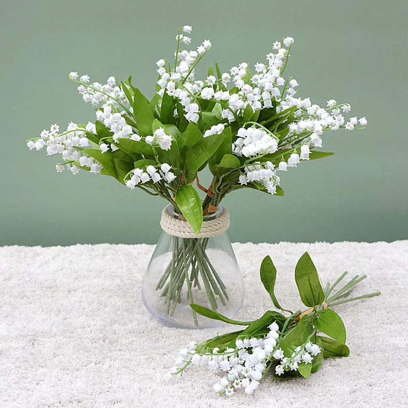 Afralia™ Bellflower Artificial Flowers Handmade Home Wedding Decoration Bouquet