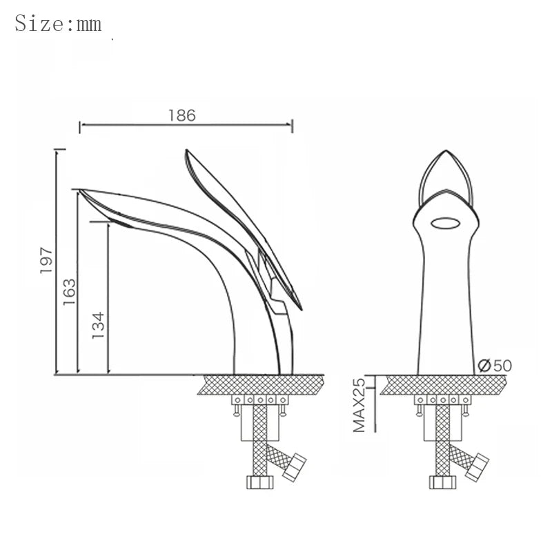 Afralia™ Brass Washbasin Faucet: Nordic Style, Light Luxury, Simple Creative Design