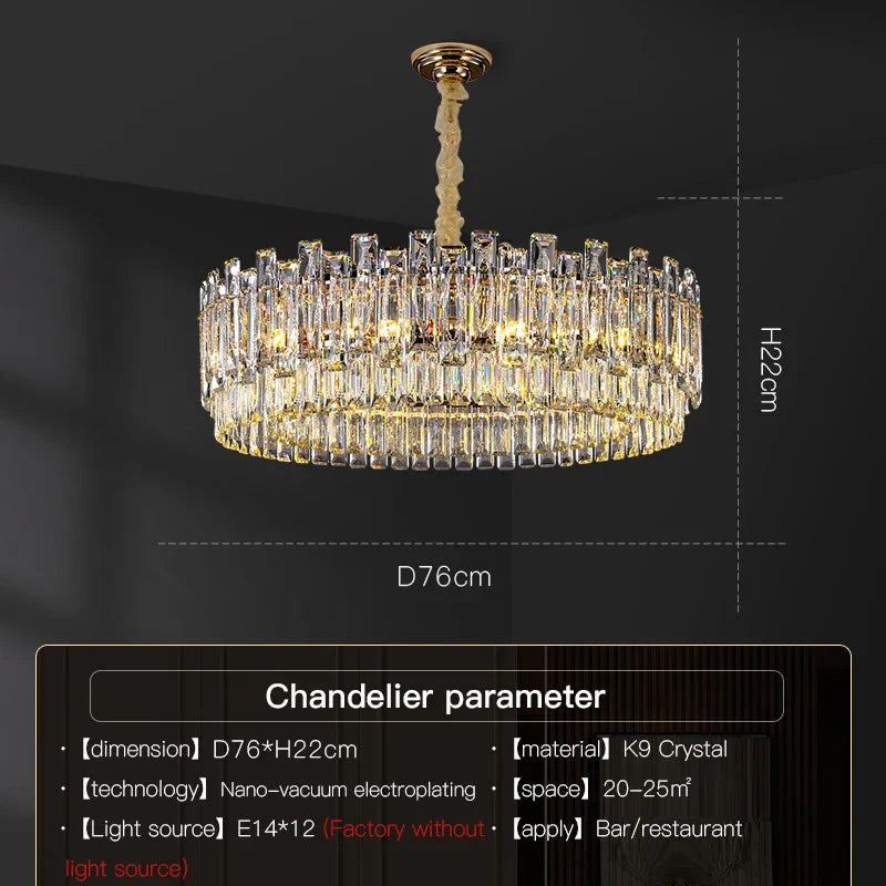 Afralia™ Luxury Crystal Chandelier Modern Simple Dining Room Bedroom Light