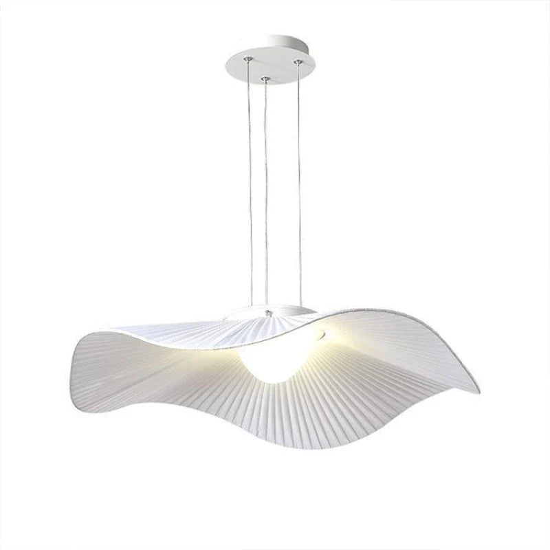 Afralia™ White Fabric LED Pendant Lights for Modern Dining Room Elegance