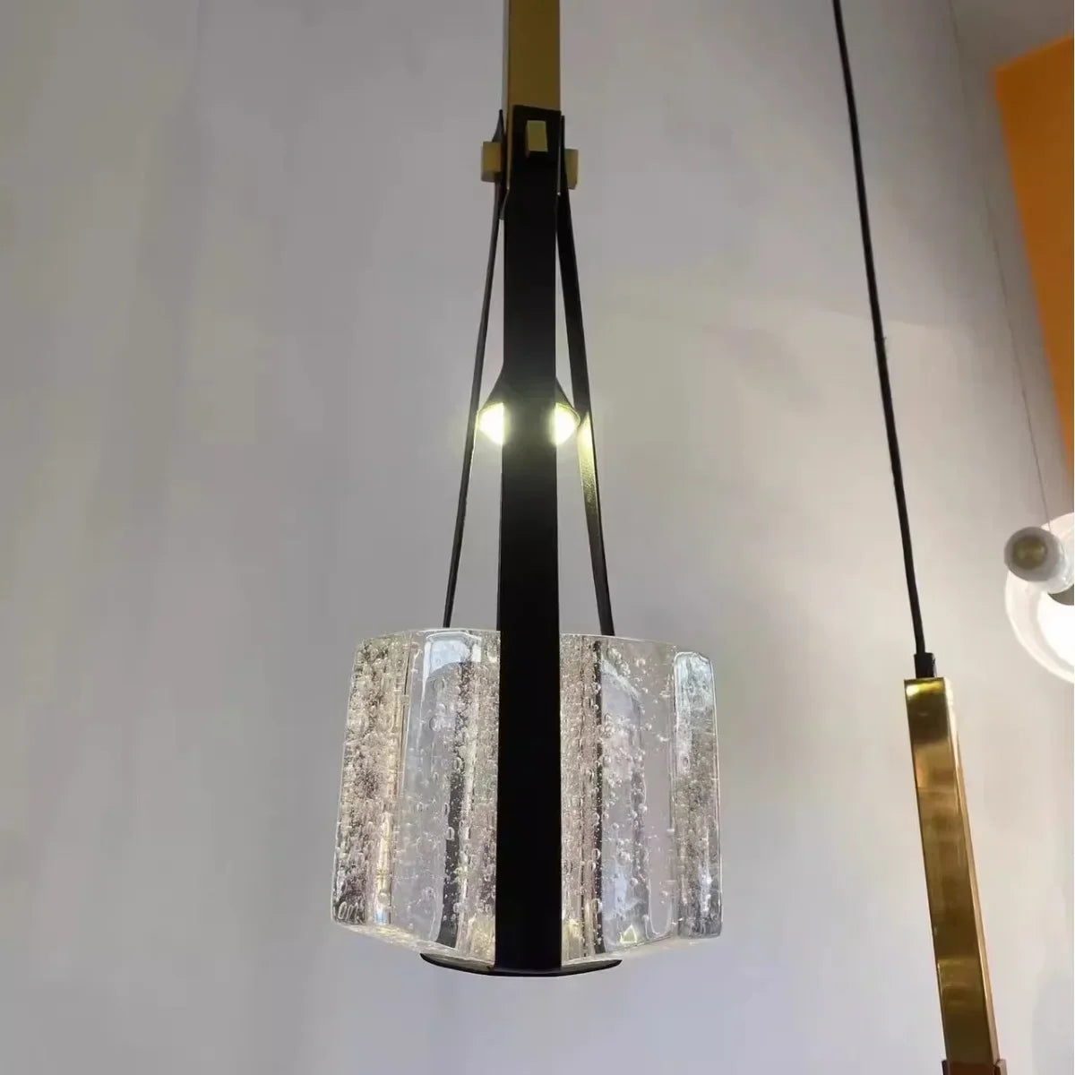 Afralia™ Clear White Resin Pendant Light: Height Adjustable for Bedroom, Dining Room, Kitchen.
