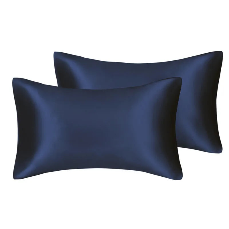 Afralia™ Satin Skin Care Pillowcase: High Quality, Solid Colors, Queen/Full Size