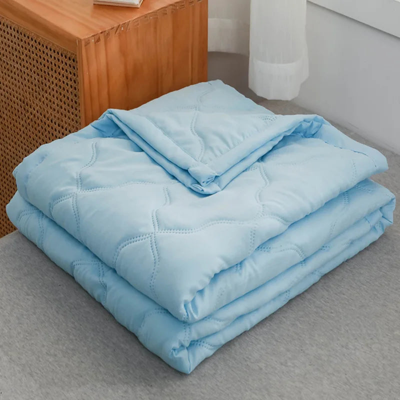 Afralia™ Summer Cool Quilt, Washed Cotton Single Air-Conditioned Blanket