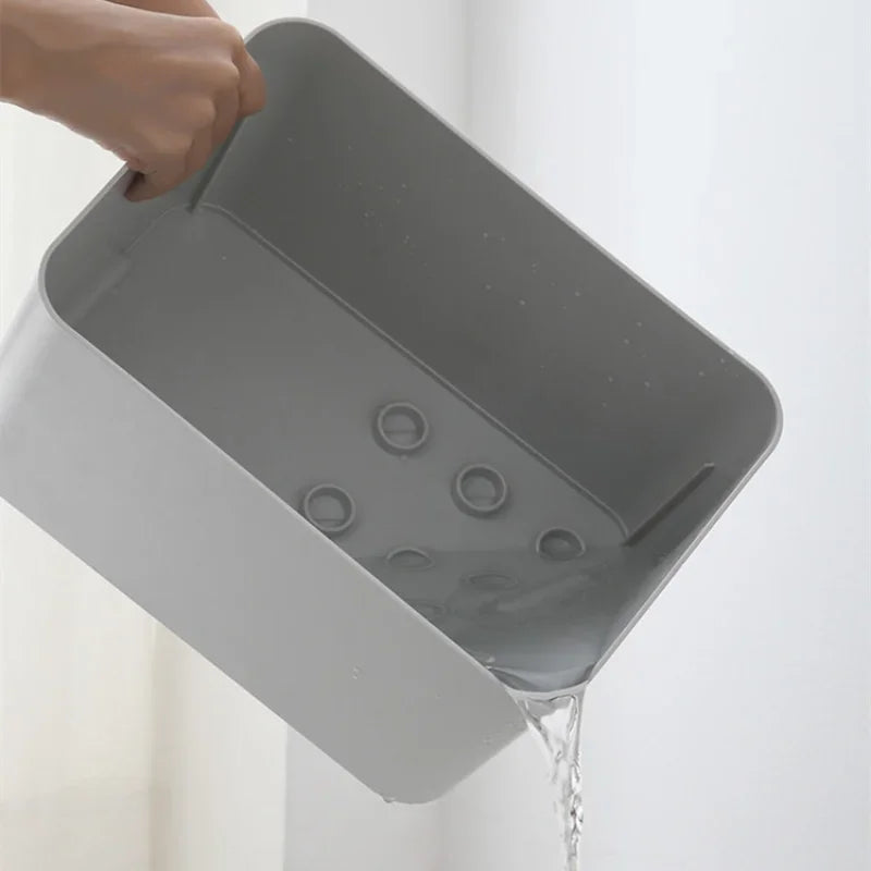 Afralia™ Umbrella Stand Storage Shelf Office Home Nordic Drain Bucket Grey