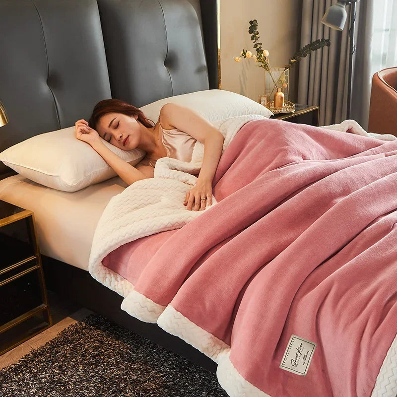 Afralia™ Cozy Winter Fleece Blanket | Queen Size Soft & Warm Duvet Quilt Blanket