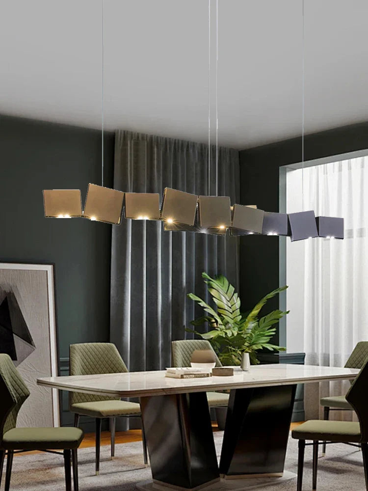 Afralia™ Box Shape Pendant Light for Dining Table Bar Kitchen Island Decor