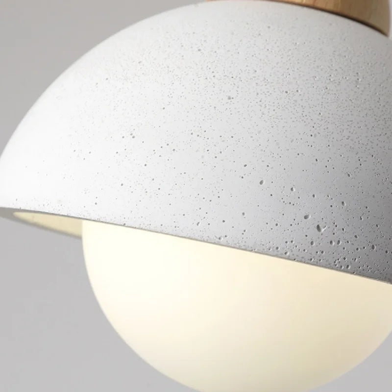 Afralia™ Sandstone LED Pendant Lamp for Home Decor, Japanese Wabi Sabi Hanging Light