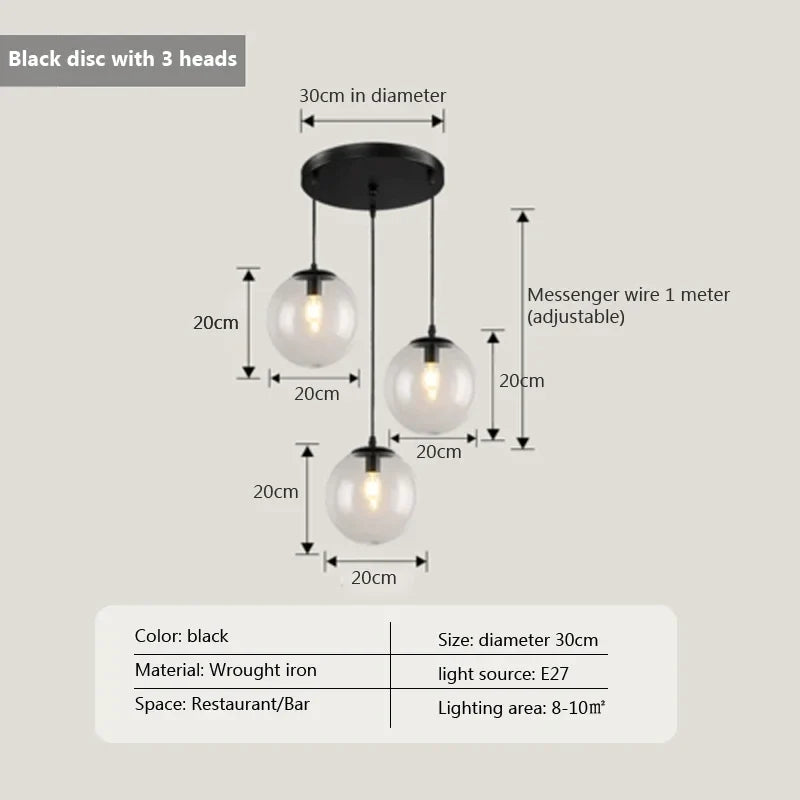 Afralia™ Glass Pendant Light: Modern Nordic Design for Bedroom, Living Room, Restaurant. Creative Home Decor Illuminate.