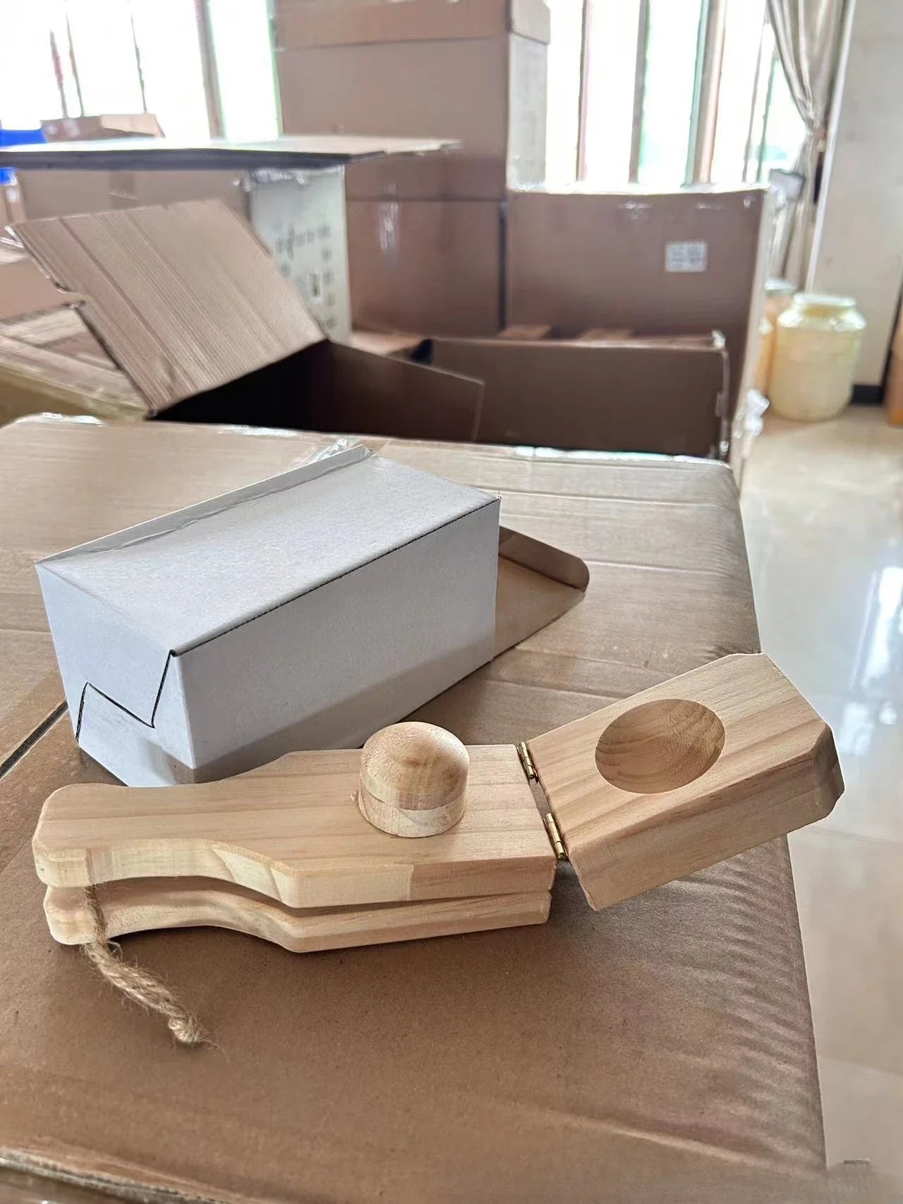 Afralia™ 2-In-1 Wooden Banana Smasher & Meatball Maker for Tostones