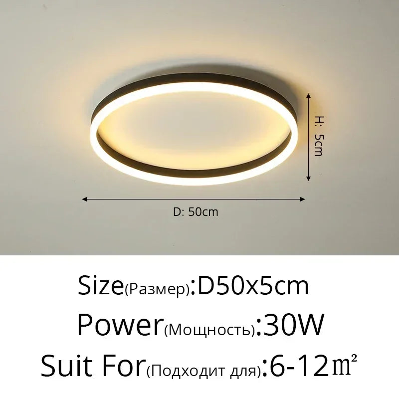 Afralia™ Circular LED Ceiling Lights for Home Decor and Indoor Lighting