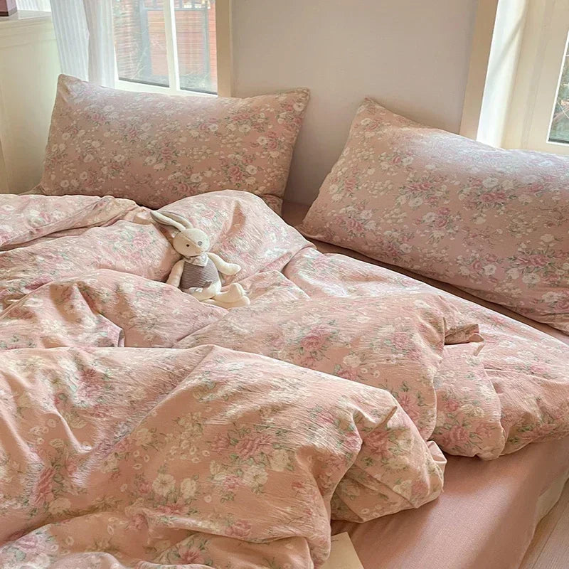 Afralia™ Jacquard Double-Layer Yarn Fitted Sheet Set - Cloud Touch Soft Skin-Friendly Bedroom Decor