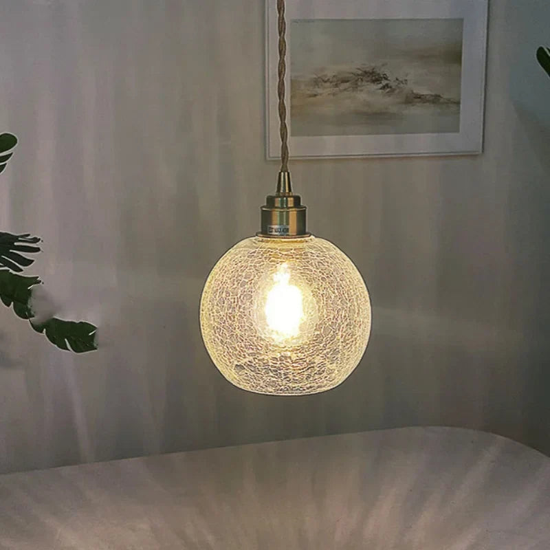 Afralia™ Glass Globe LED Pendant Light - Adjustable Modern Nordic Hanging Fixture