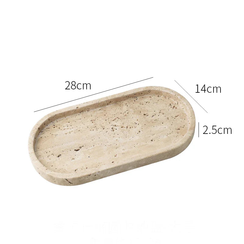 Afralia™ Calacatta Marble Vanity Tray for Perfume Candles Jewelry Luxury Home Decor