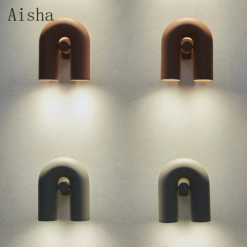 Afralia™ LED U-shaped Wall Lamp for Bedroom and Living Room