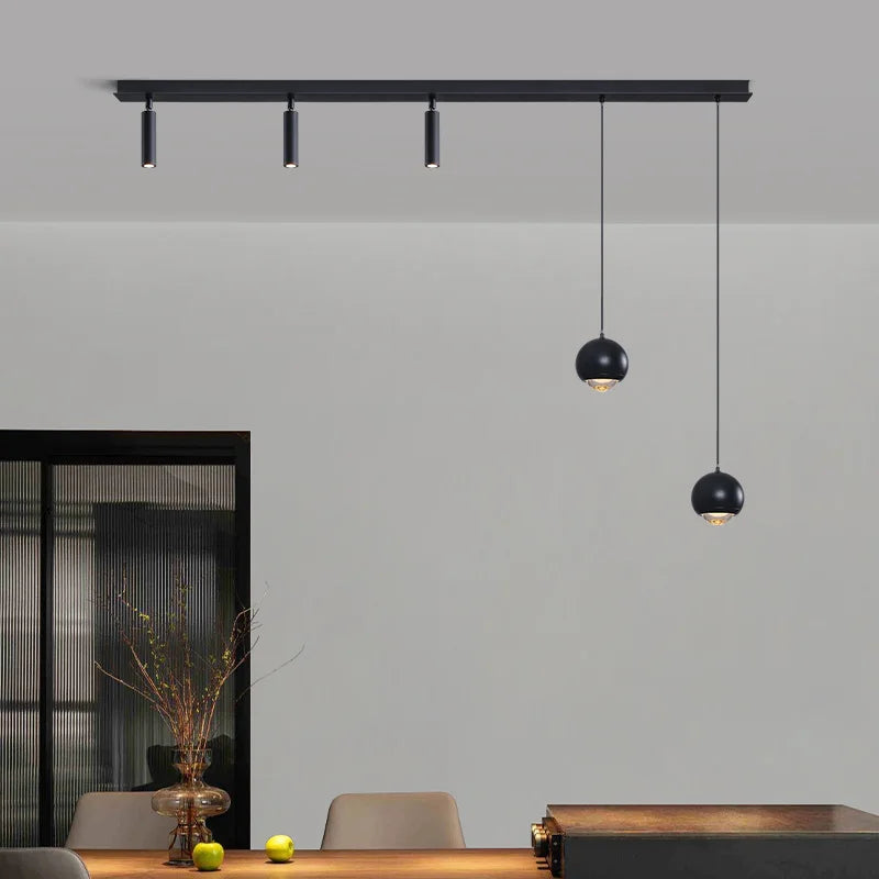 Afralia™ Minimalist Strip Dining Chandelier- Modern Creative Kitchen Island Table Lamp
