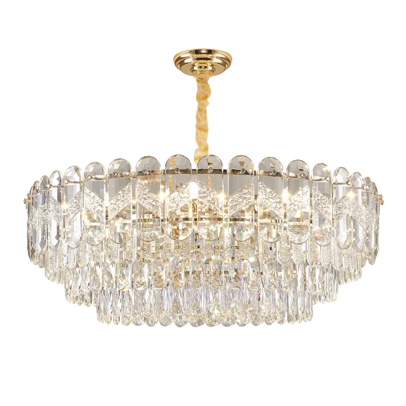 Afralia™ Crystal Chandelier LED Light: Modern Luxury Restaurant Hall Lighting