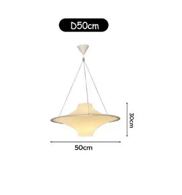 Afralia™ UFO Chandelier Cream LED Pendant Light Acrylic Saucer Lamp for Home Decor