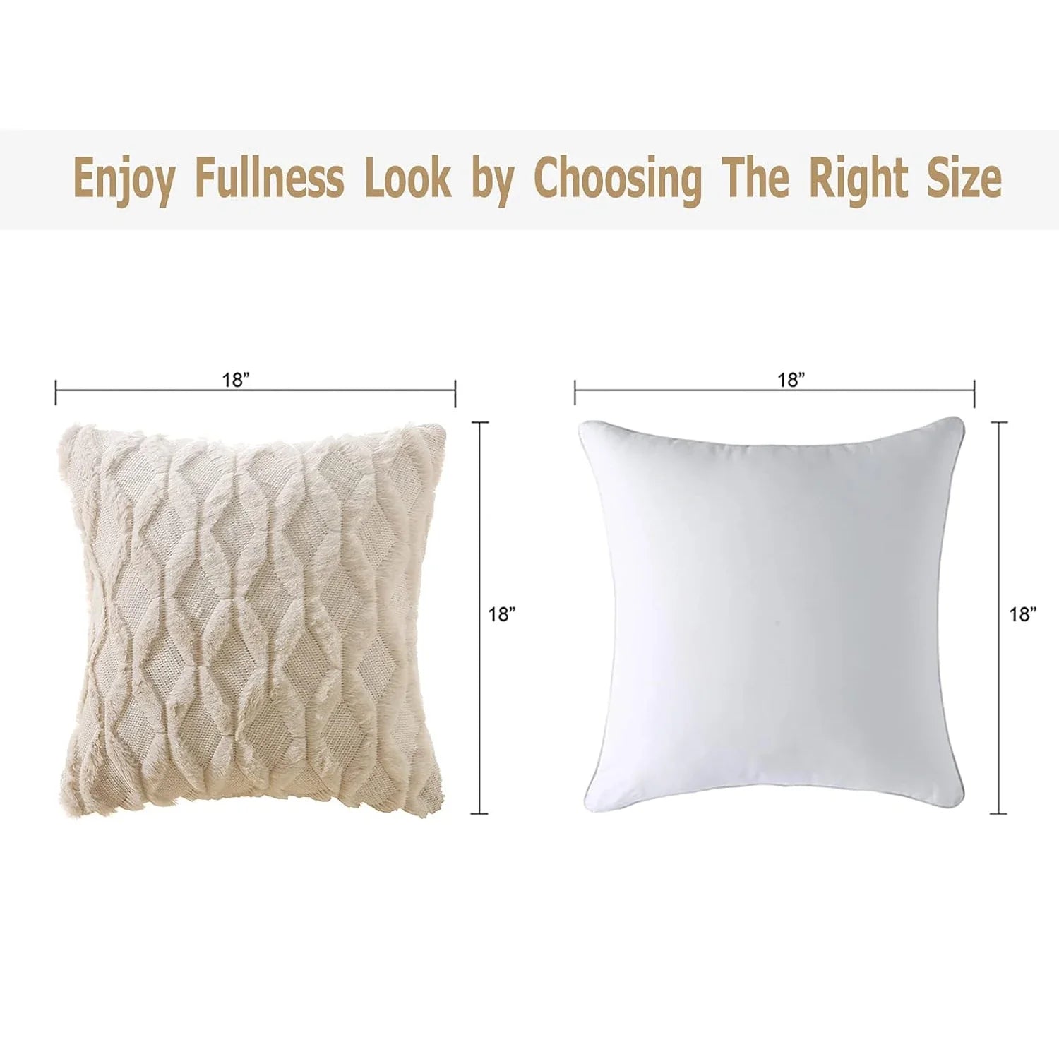 Afralia™ Solid Beige Throw Pillow Cover 45x45cm for Sofa and Bedroom