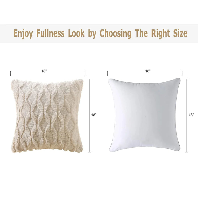 Afralia™ Solid Beige Throw Pillow Cover 45x45cm for Sofa and Bedroom