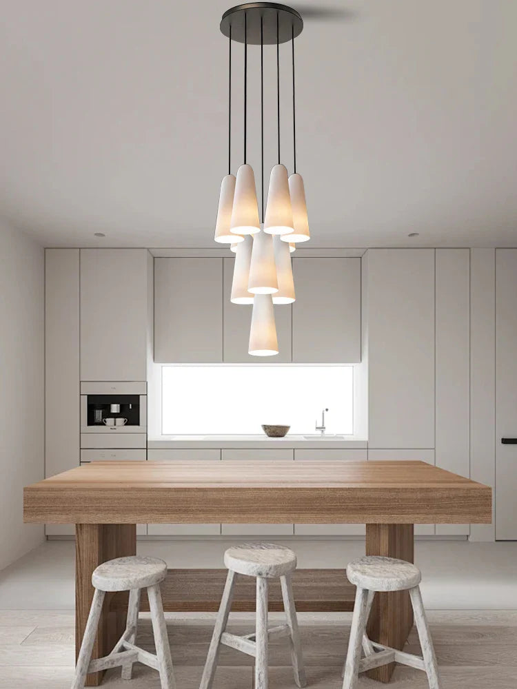 Afralia™ Glass Ceiling Pendant Lights: Elegant Luxury Lighting for Living Room and Stairwell