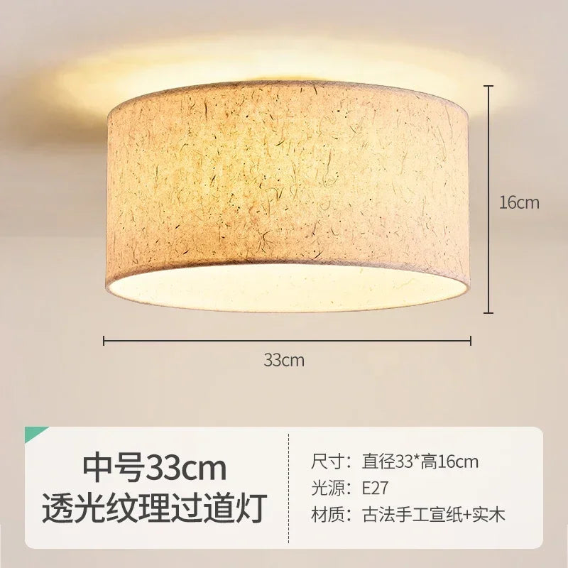 Afralia™ Cream Wabi-sabi Chandelier Lamp Retro Japanese-style Bedroom Decor Lighting