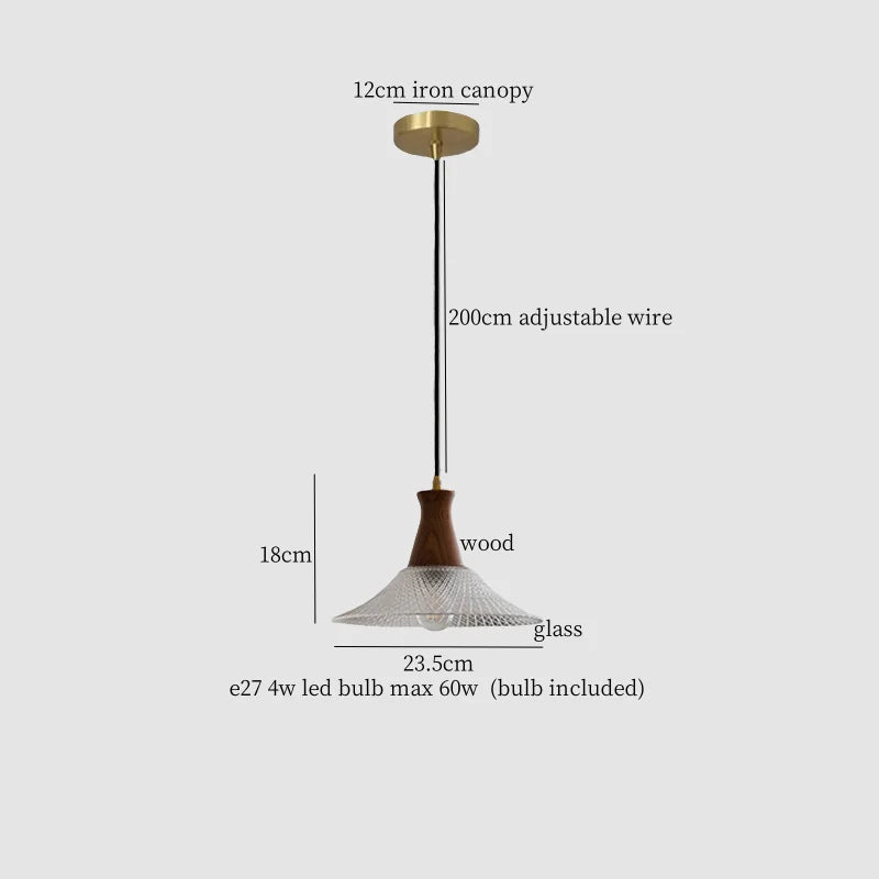 Afralia™ Vintage Glass LED Pendant Lights: Bedroom Living Room Hanging Lamp Lighting
