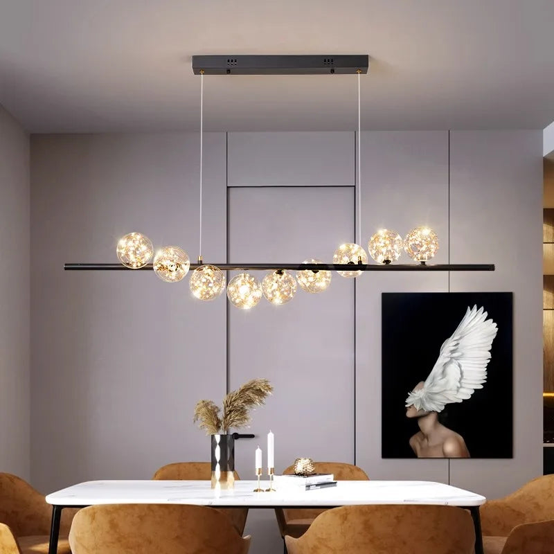 Afralia™ Modern LED Pendant Chandeliers for Living Room Dining Room Indoor Lighting