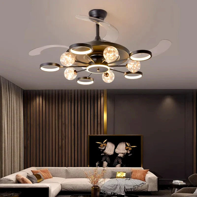 Afralia™ Kids Bedroom Ceiling Fan with Remote Control & LED Light