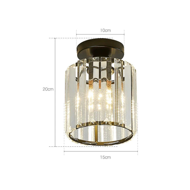 Afralia™ Crystal Ceiling Chandelier: Minimalist Luxury Lighting for Home, Hotel, Balcony, Corridor
