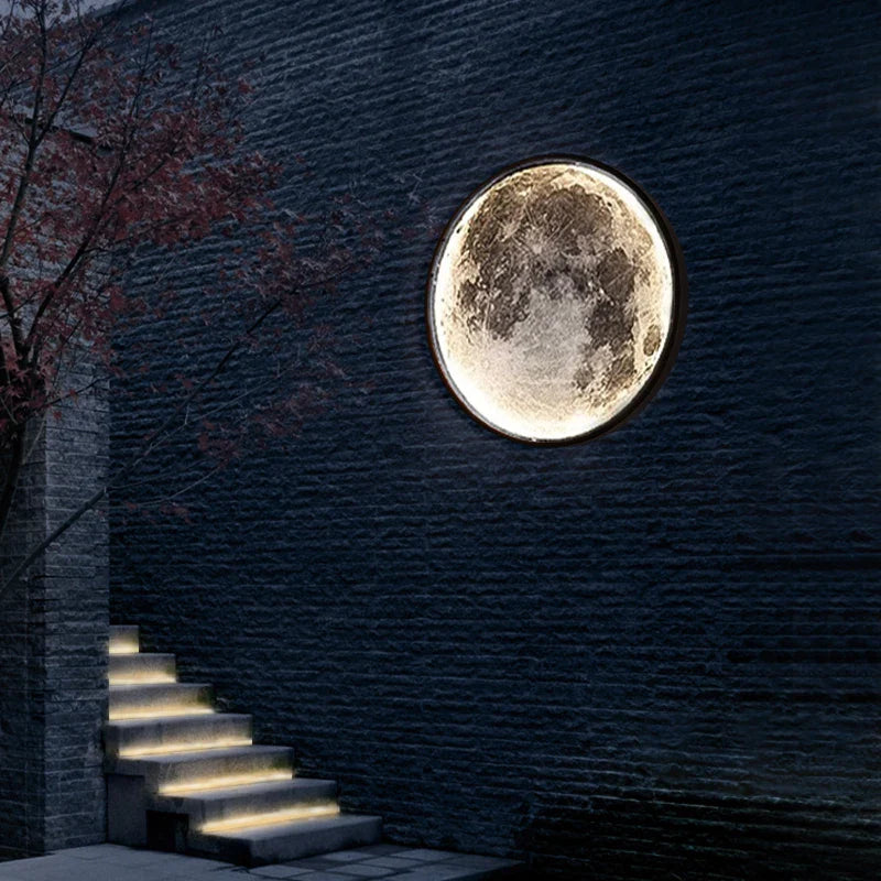 Afralia™ Universe Moon Earth LED Wall Lamp for Bedroom Living Room