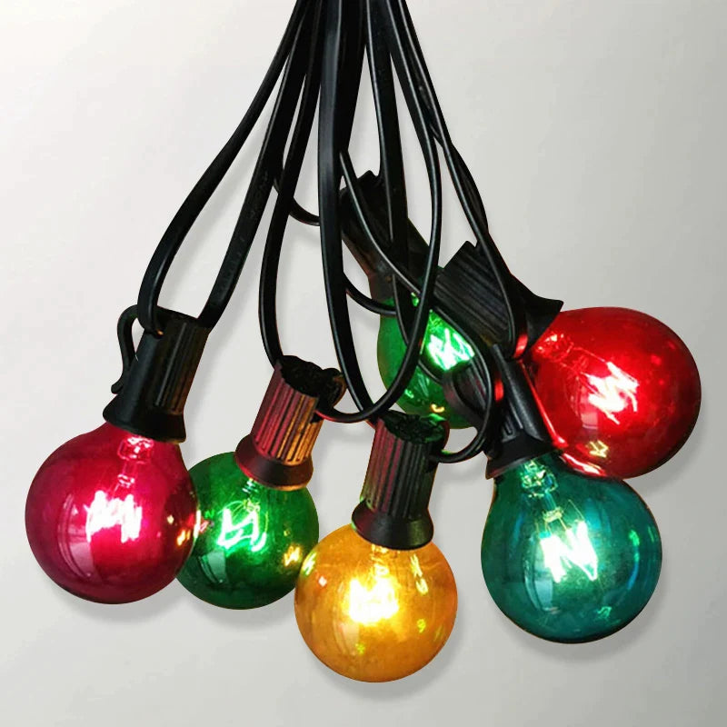 Afralia™ G40 Edison Glass Incandescent String Lights - 25FT Waterproof Outdoor Patio Fairy Lights