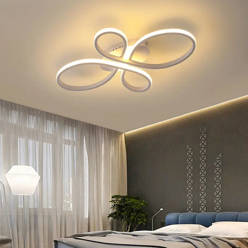 Afralia™ Minimalist LED Ceiling Chandelier Ring for Bedroom and Home Decor