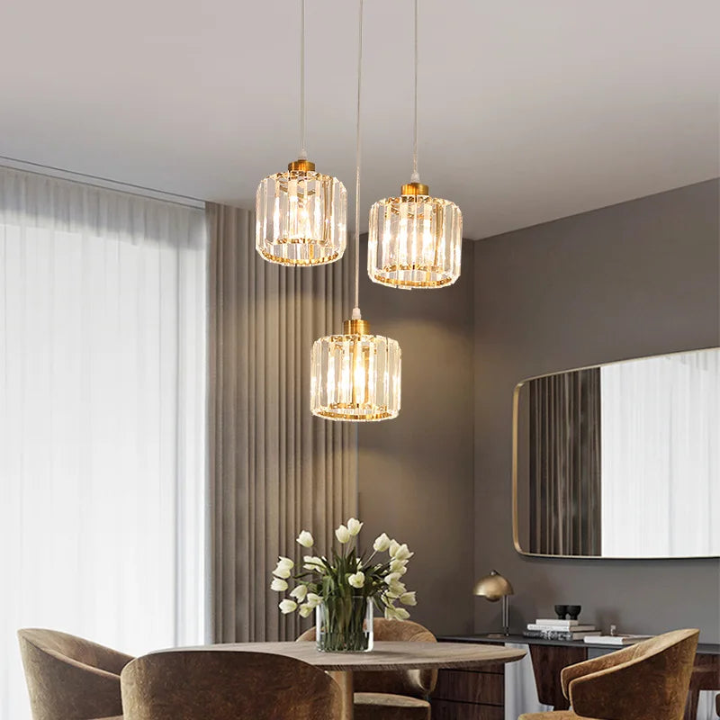 Afralia™ Modern K9 Crystal Ceiling Chandelier | Creative Staircase & Dining Room Pendant Light