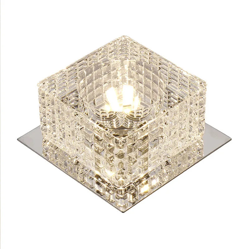 Afralia™ LED Crystal Ceiling Light: Modern Spotlight for Home Decor & Bar Lighting