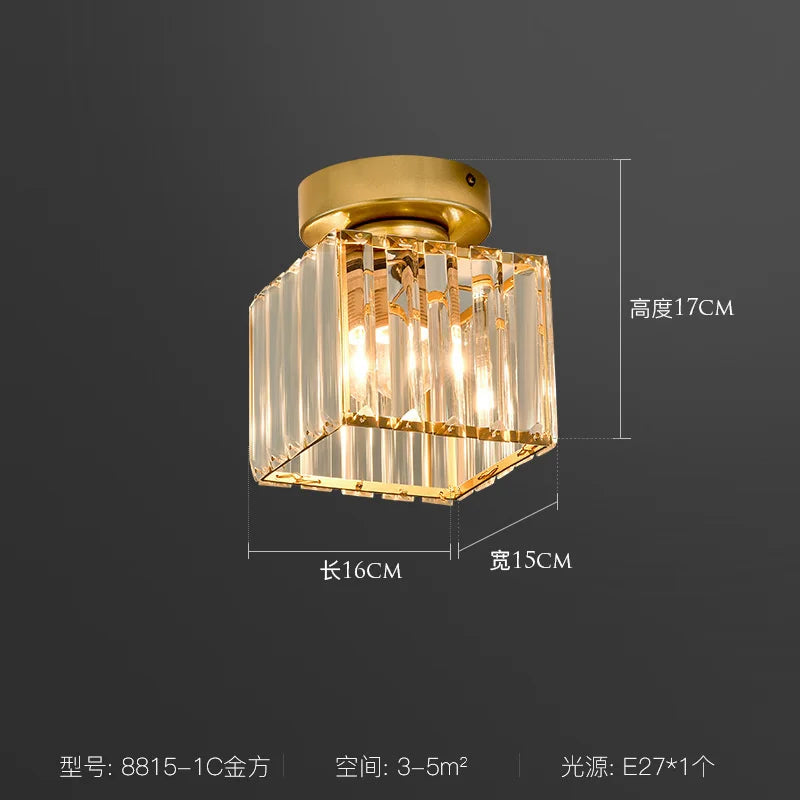 Afralia™ Crystal Ceiling Chandelier: Minimalist Luxury Lighting for Home, Hotel, Balcony, Corridor
