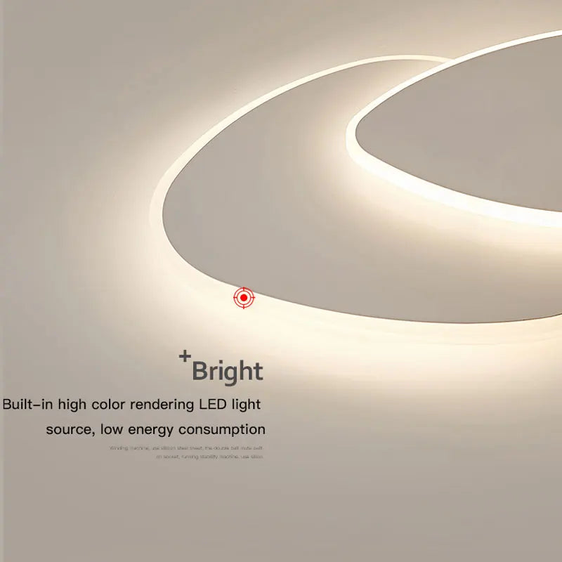 Afralia™ Modern White Ring Ceiling Lamp for Bedroom, Living Room, and Children's Room