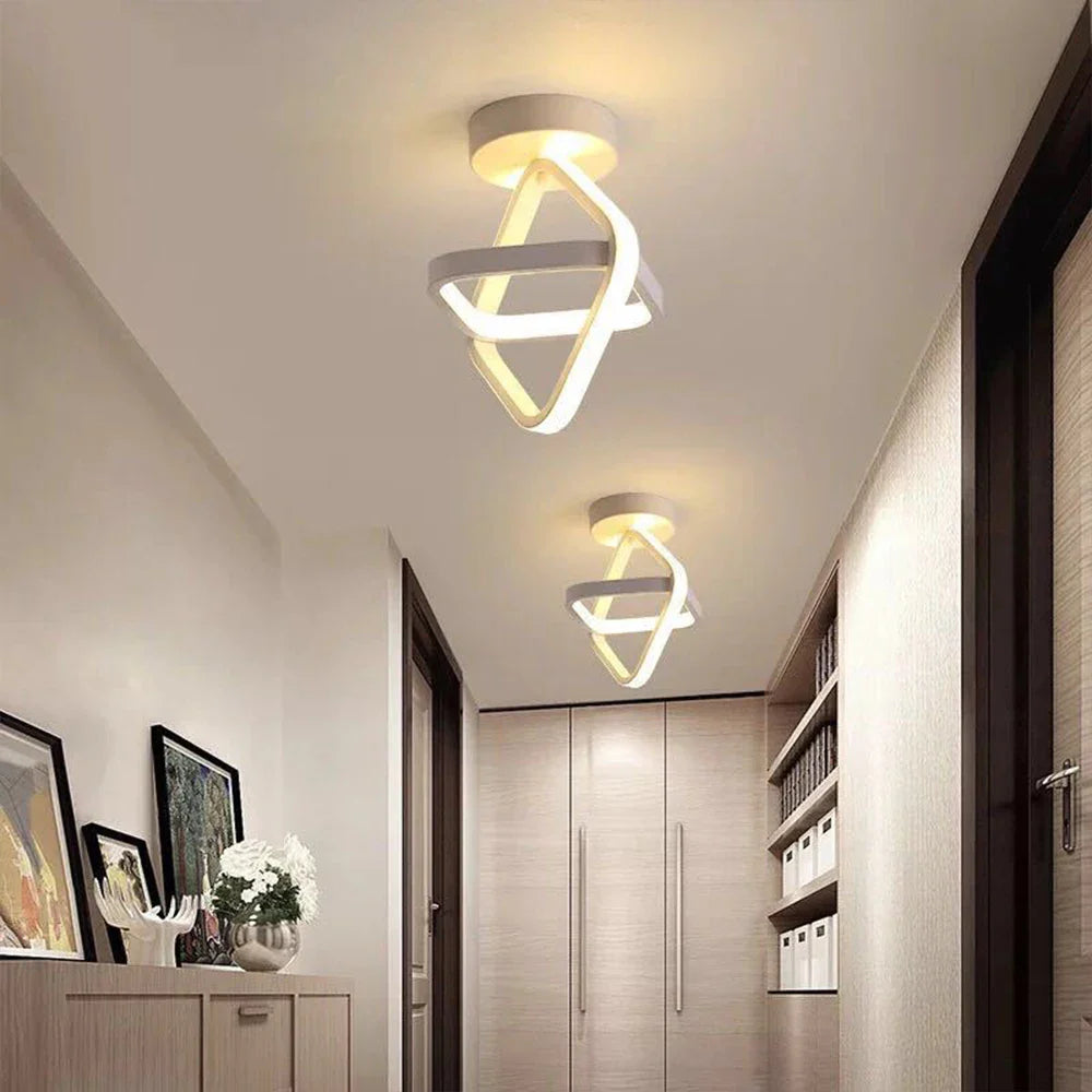 Afralia™ Modern Black&White LED Ceiling Light for Living Room, Bedroom, Aisle, Balcony - Nordic Style
