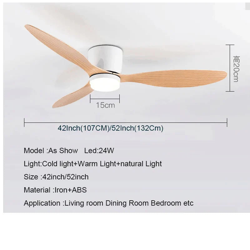 Afralia™ Modern DC Motor Ceiling Fan 6 Speeds Timing Remote Control Light 20CM