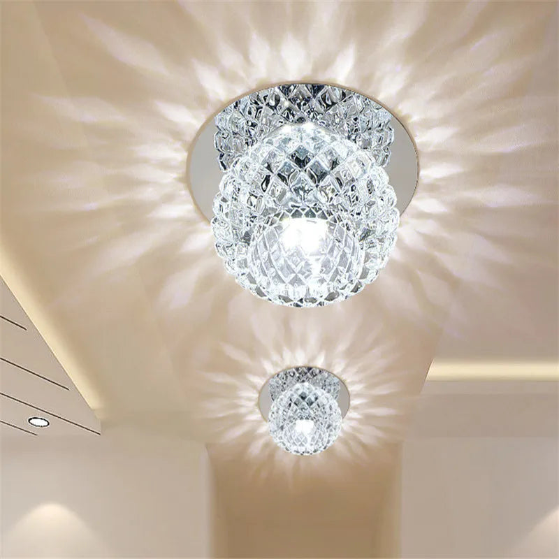Afralia™ LED Crystal Ceiling Light: Modern Spotlight for Home Decor & Bar Lighting